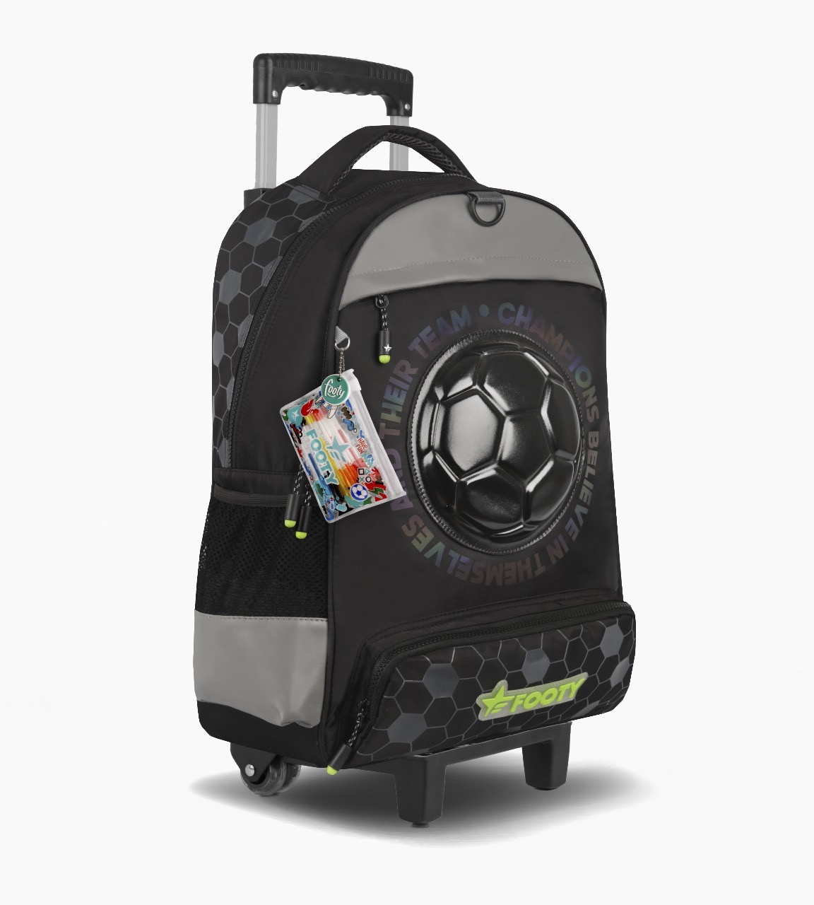 MOCHILA FOOTY CARRO 18” NEGRO 